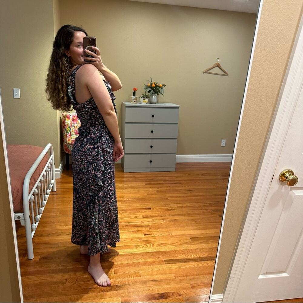 NEW IRO Sexy Blue Green Pink Maxi Dress 40 8 - Picture 2 of 14